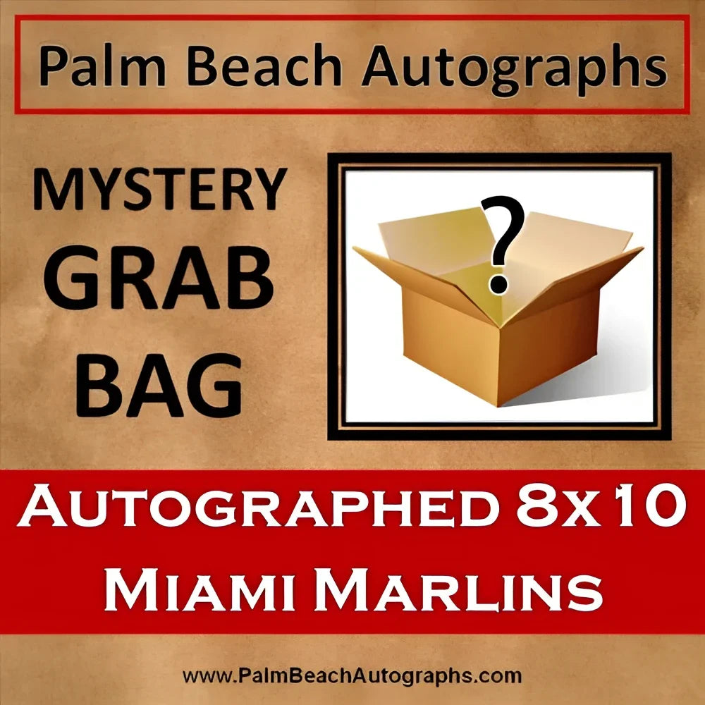 Miami Marlins autographed 8x10 mystery grab bag photo