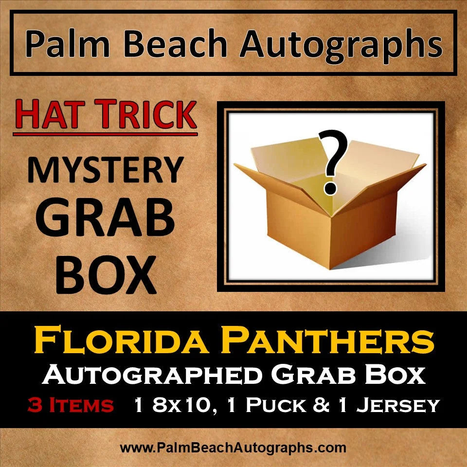Florida Panthers Hockey Mystery Grab Box with Tan Cardboard and Question Mark