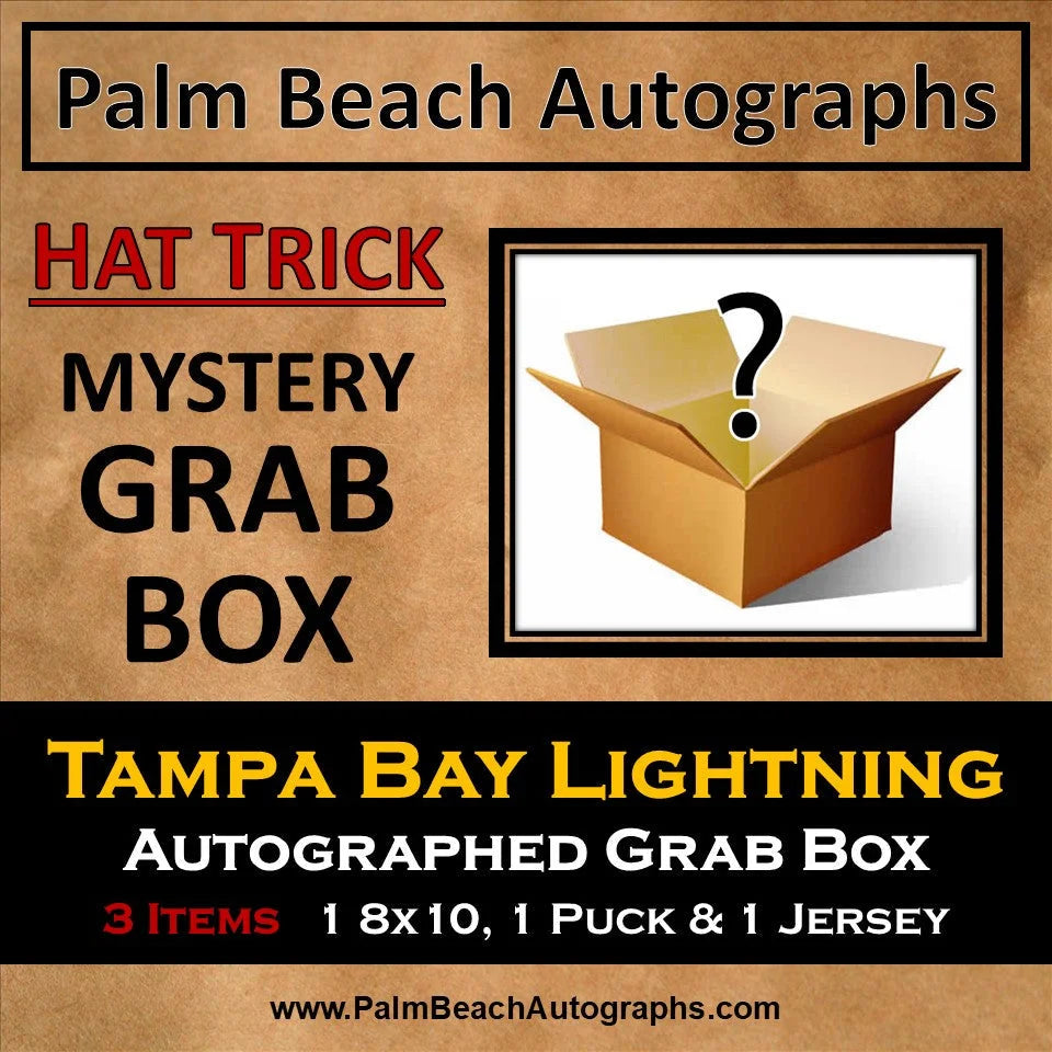 Tampa Bay Lightning autographed mystery grab box with question mark