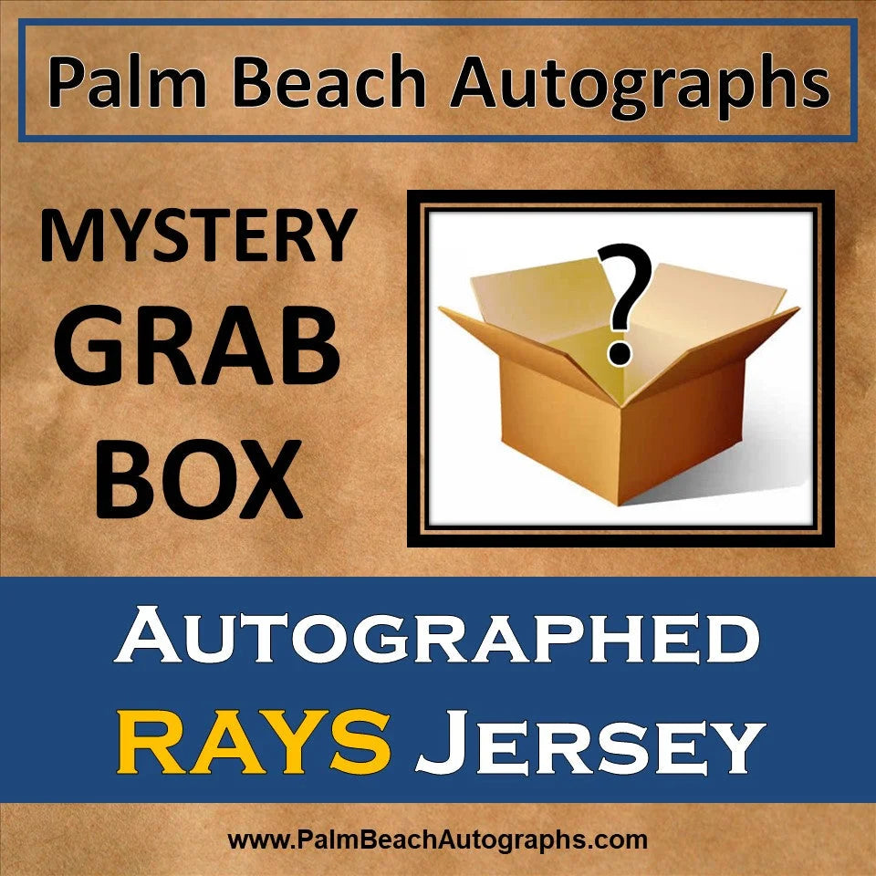 Tampa Bay Rays mystery grab bag in brown box with question mark