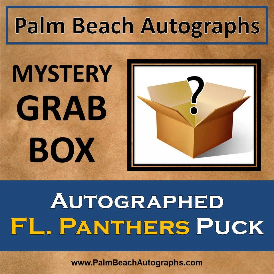 Mystery grab box with Florida Panthers autographed hockey puck