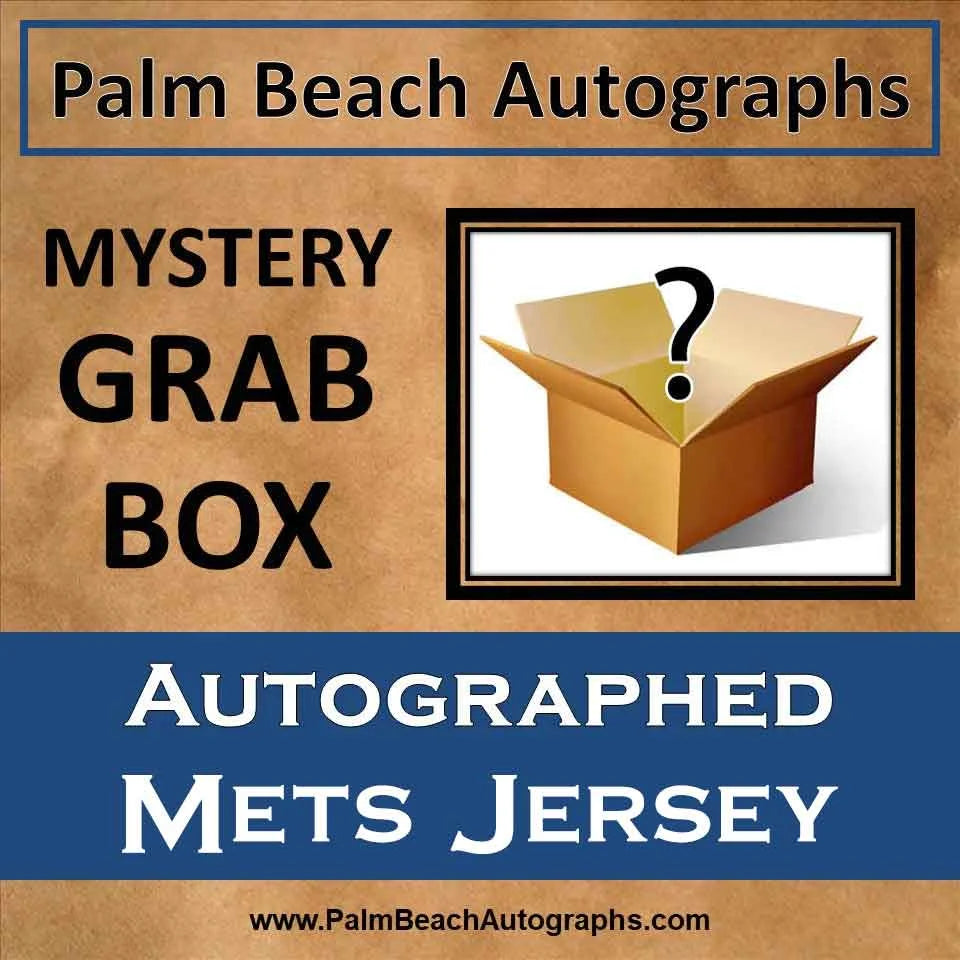 Mystery grab box with New York Mets autographed custom baseball jersey