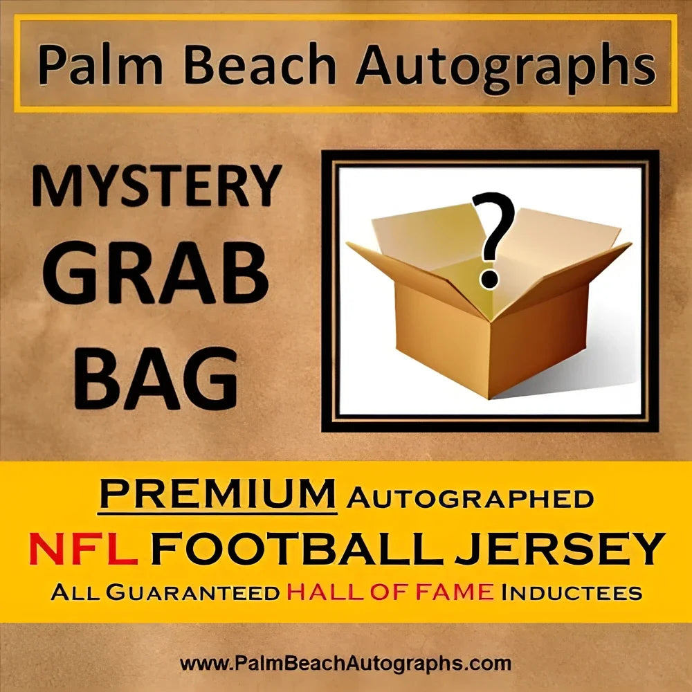 Mystery grab box with premium autographed NFL jersey, Hall of Famers
