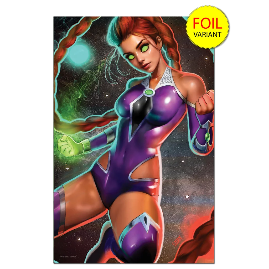 Nathan Szerdy signed foil Starfire Titans #1 comic by Tom Taylor with Nicola Scott art