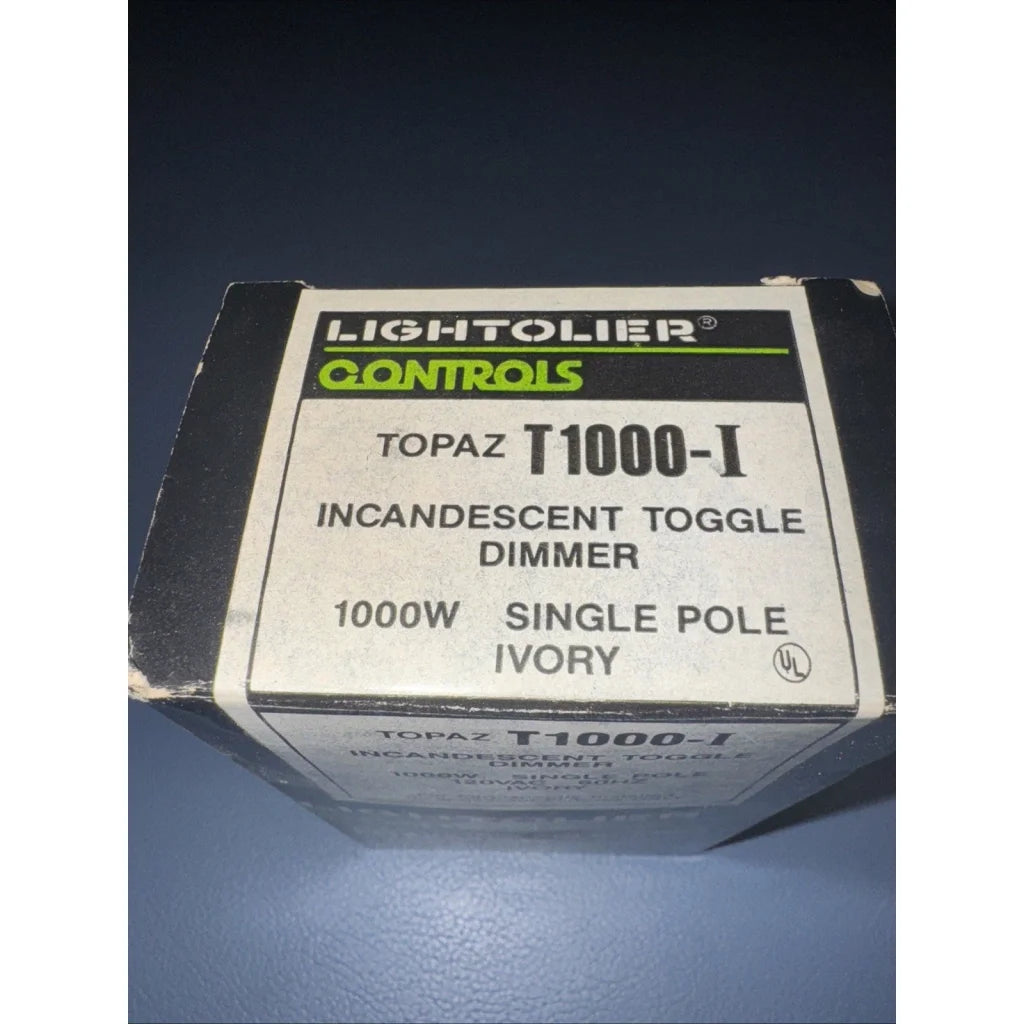 Lightolier Controls Topaz T1000-I incandescent toggle dimmer, ivory, 1000W