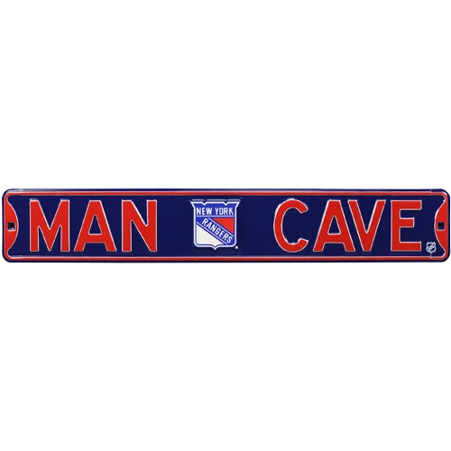 New York Rangers Man Cave authentic street sign with logo