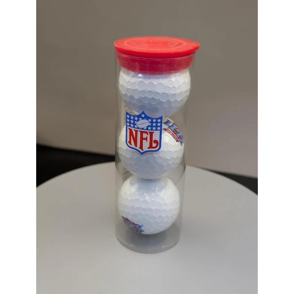 NFL Super Bowl XLIII Golf Balls Tube Set | Authentic Sports Collectible | vintageantiquesgifts.com