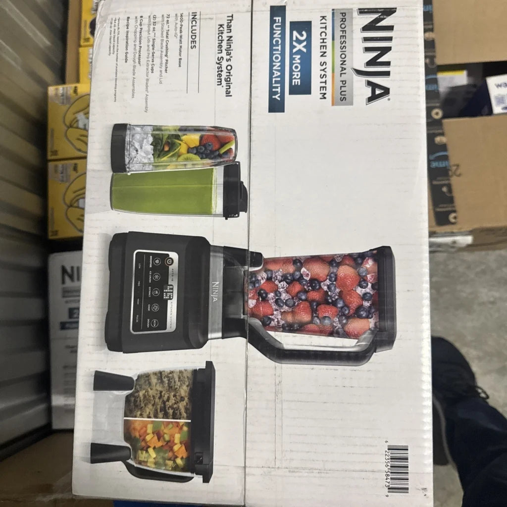 Ninja BN805A 120V 64 oz professional blender in black stainless steel