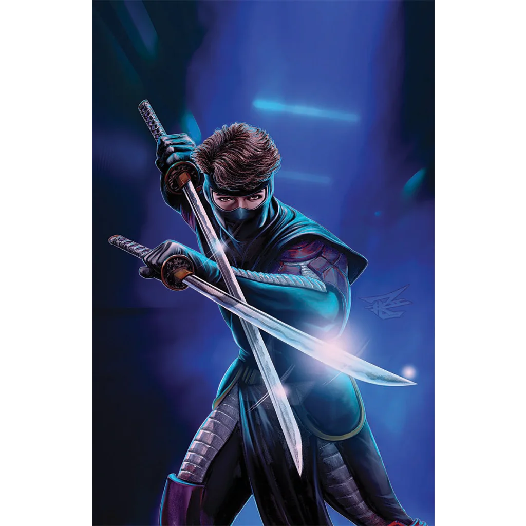 Ninja with two katanas from NINJAK #1 Valiant Entertainment comics Ron Leary art