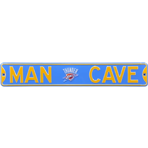 Oklahoma City Thunder Man Cave authentic street sign