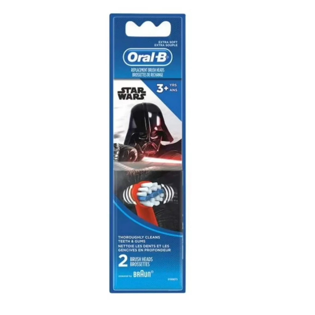Oral-B Star Wars replacement brush heads Darth Vader blue pack