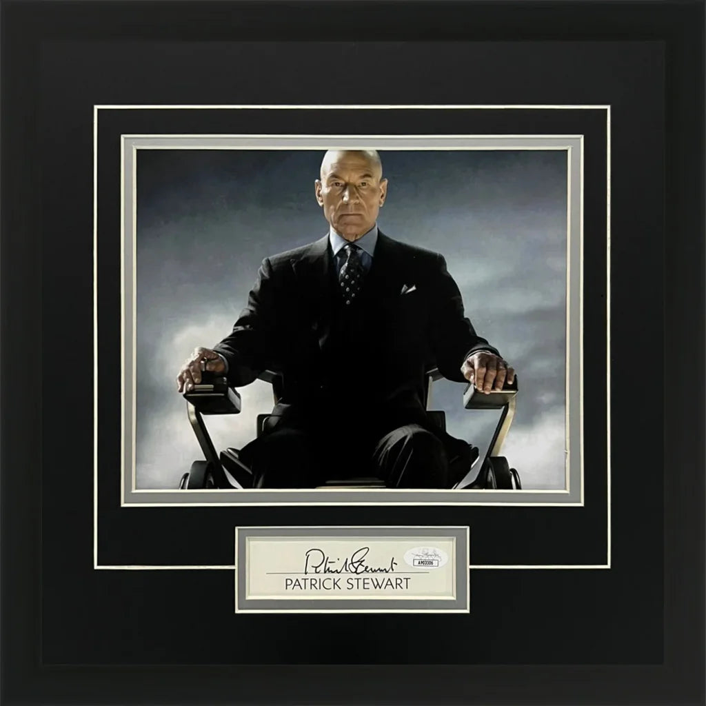 Patrick Stewart autographed X-Men 8x10 photo in black frame with JSA