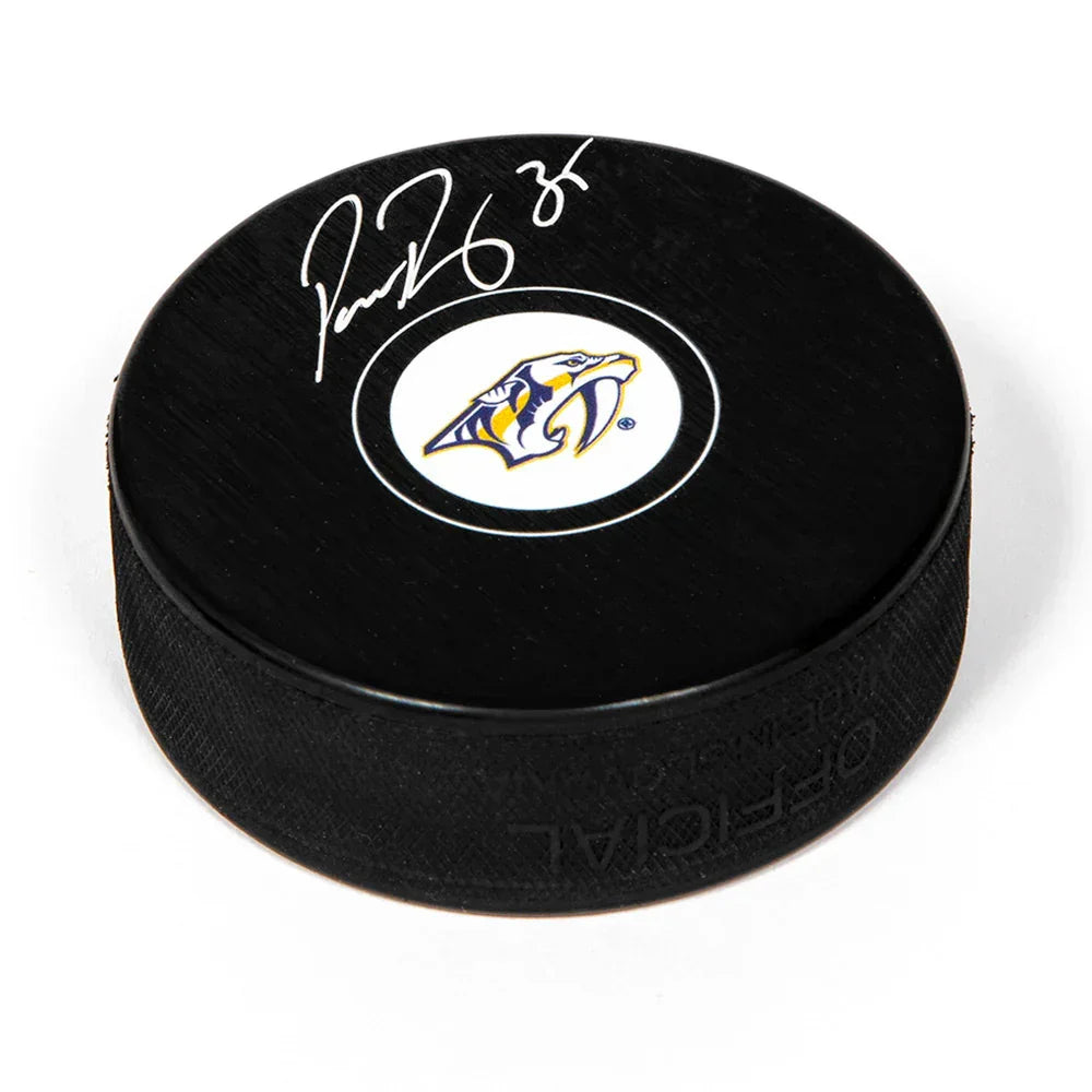 Pekka Rinne autographed black Nashville Predators puck
