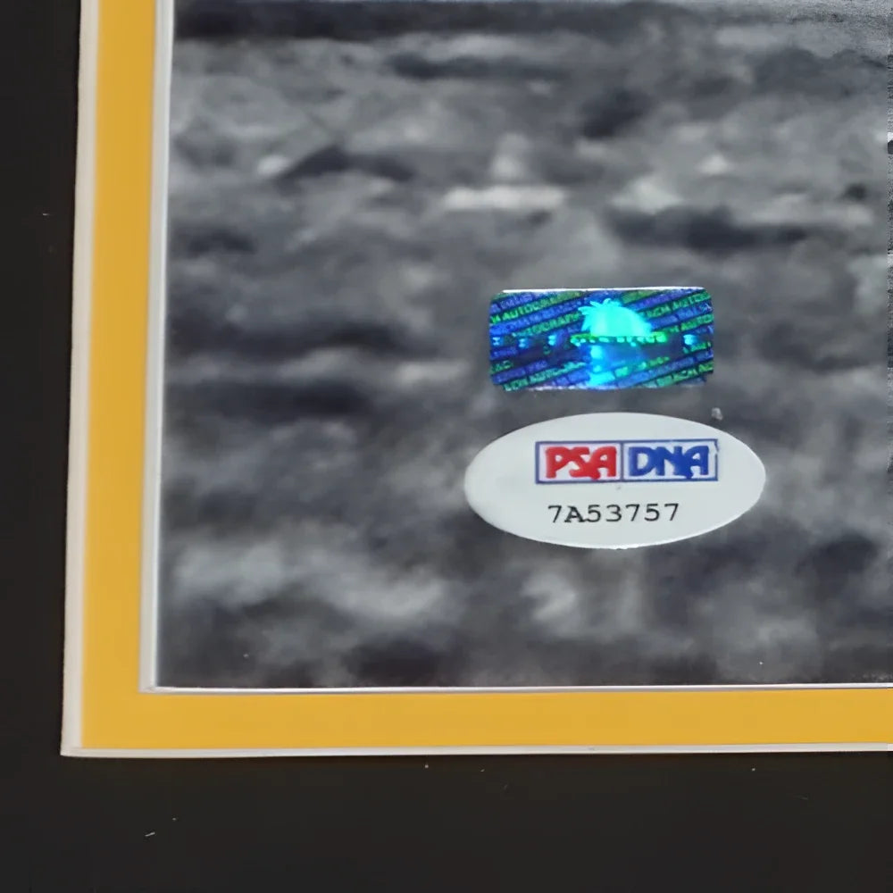 Pele autographed Brazil soccer framed photo with PSA DNA sticker