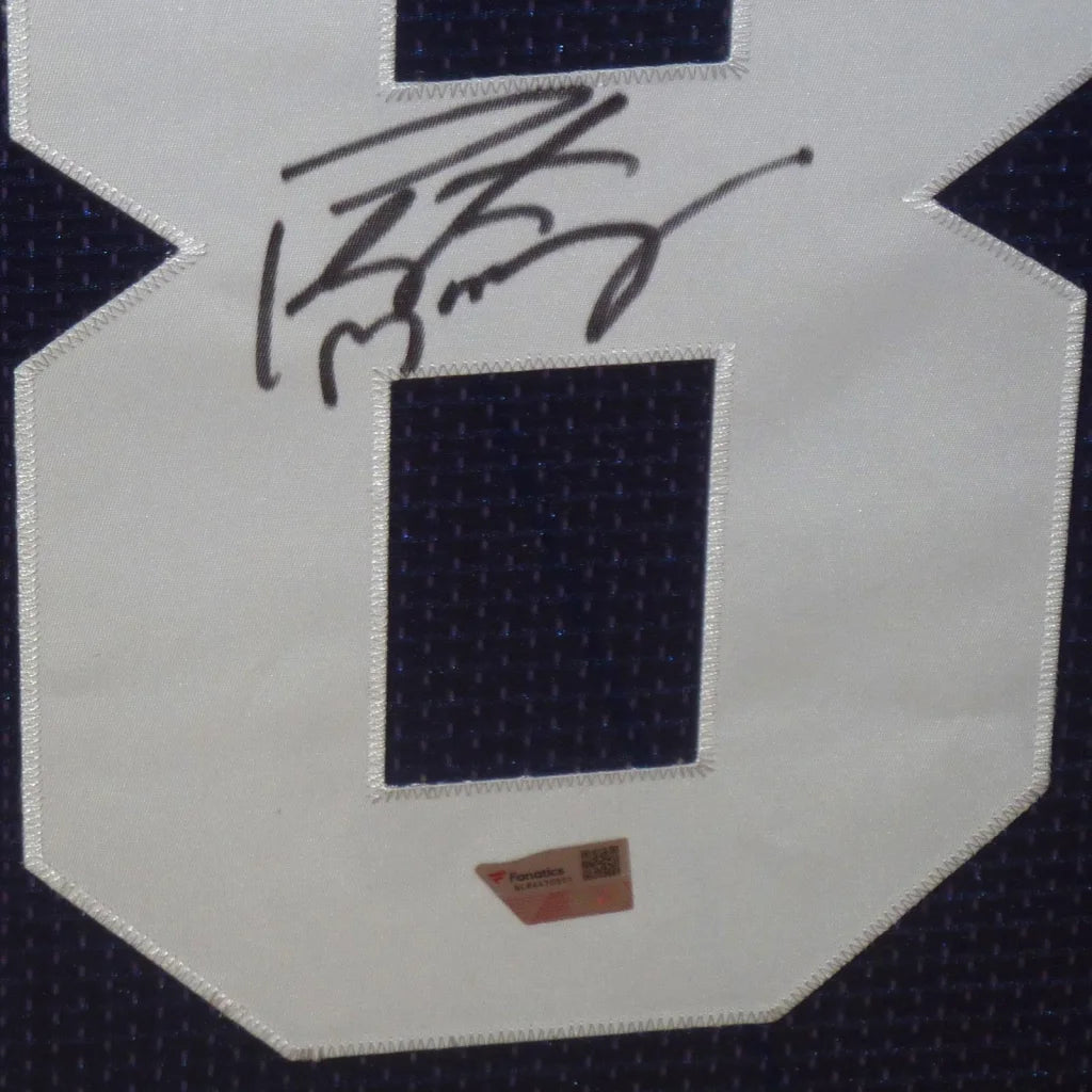 Peyton Manning Colts deluxe framed jersey with white patch, black star, number 17