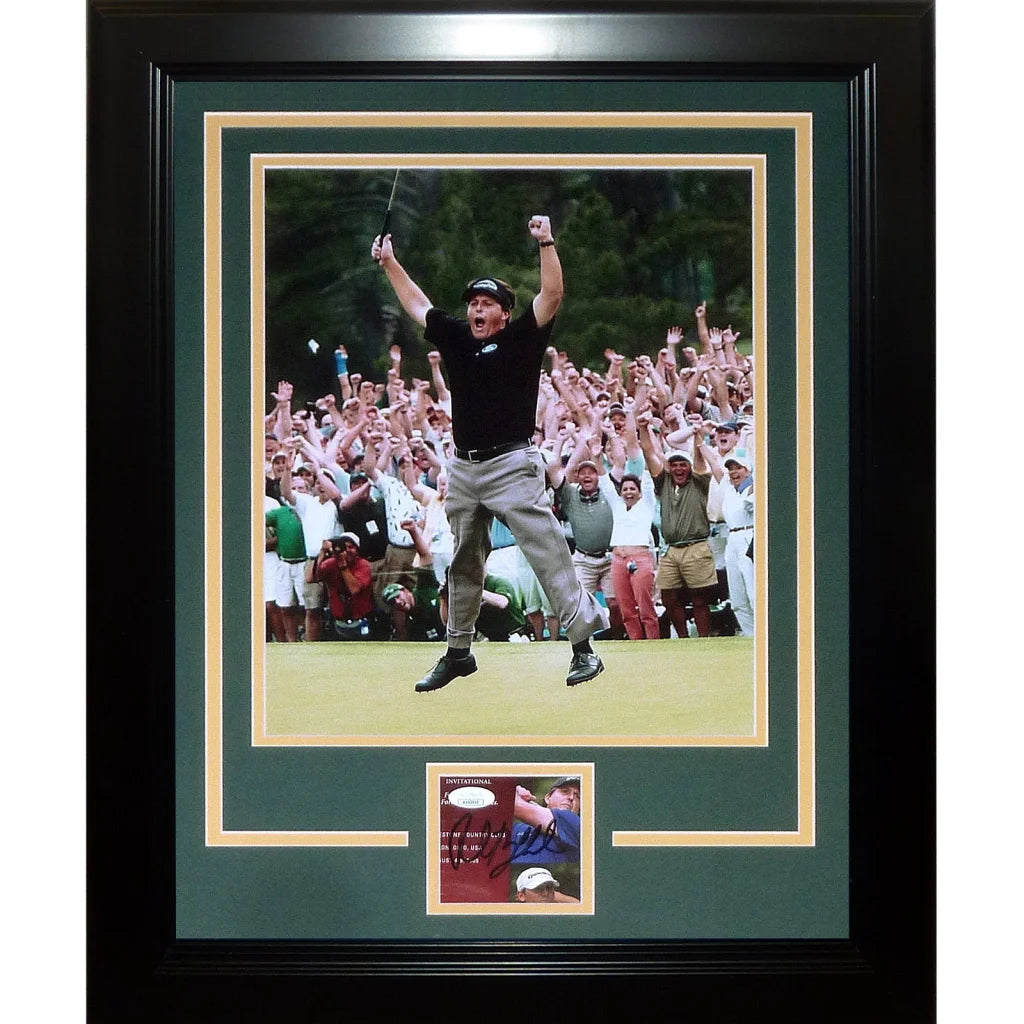 Phil Mickelson autographed Masters golf photo in black frame