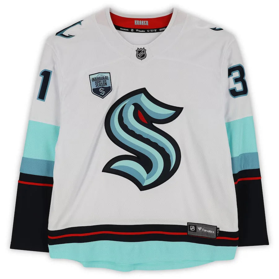 Philipp Grubauer autographed Seattle Kraken white jersey with stylized logo