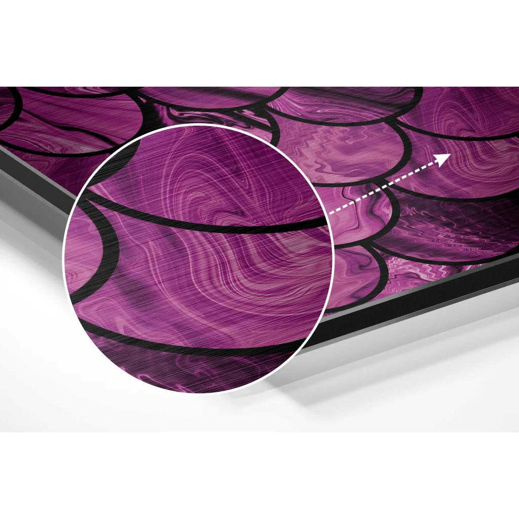 Stunning Purple Scale Art on Brushed Aluminium Dibond | Modern Wall Art Decor | vintageantiquesgifts.com