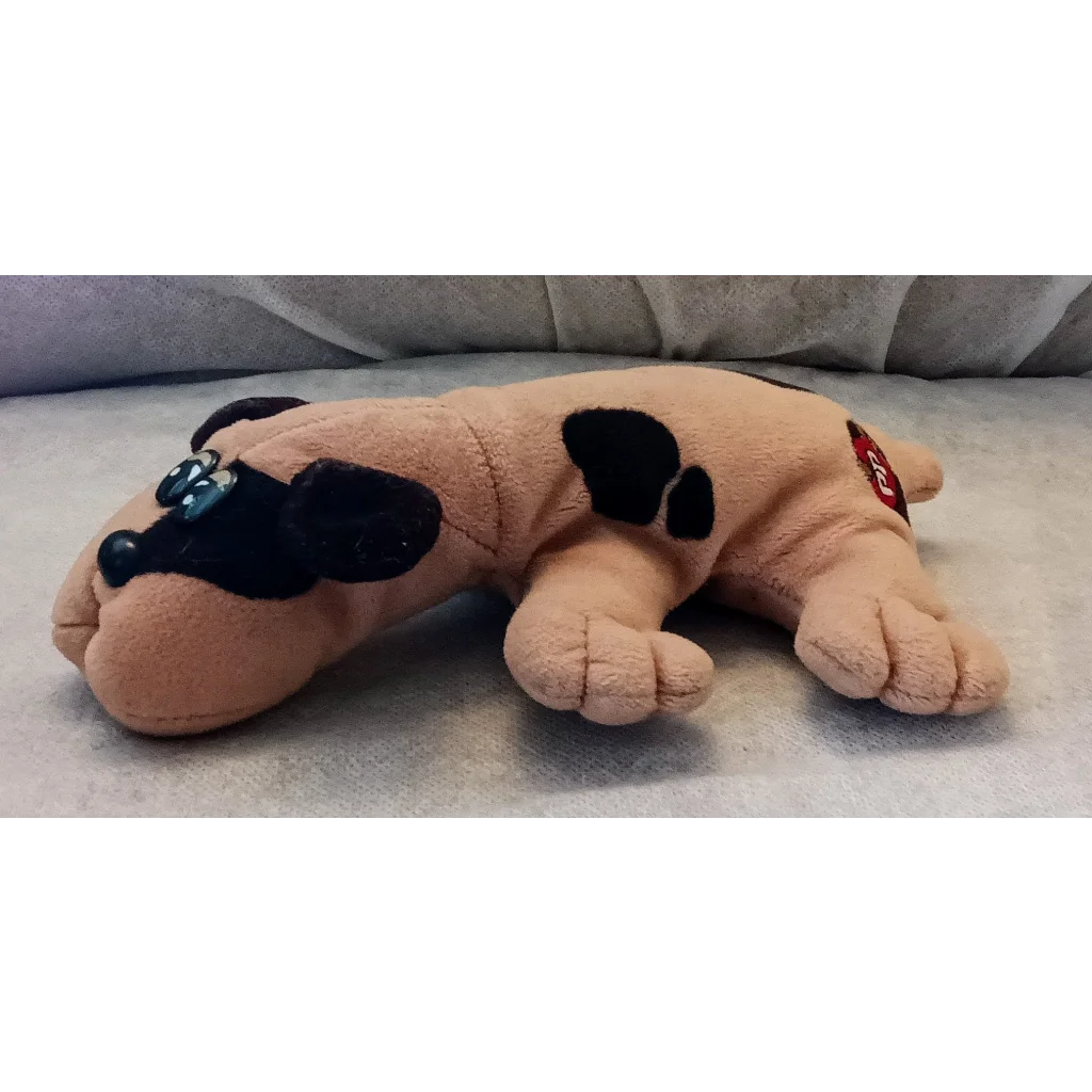 Vintage 1986 Pound Puppies plush brown spotted dog toy by Tonka