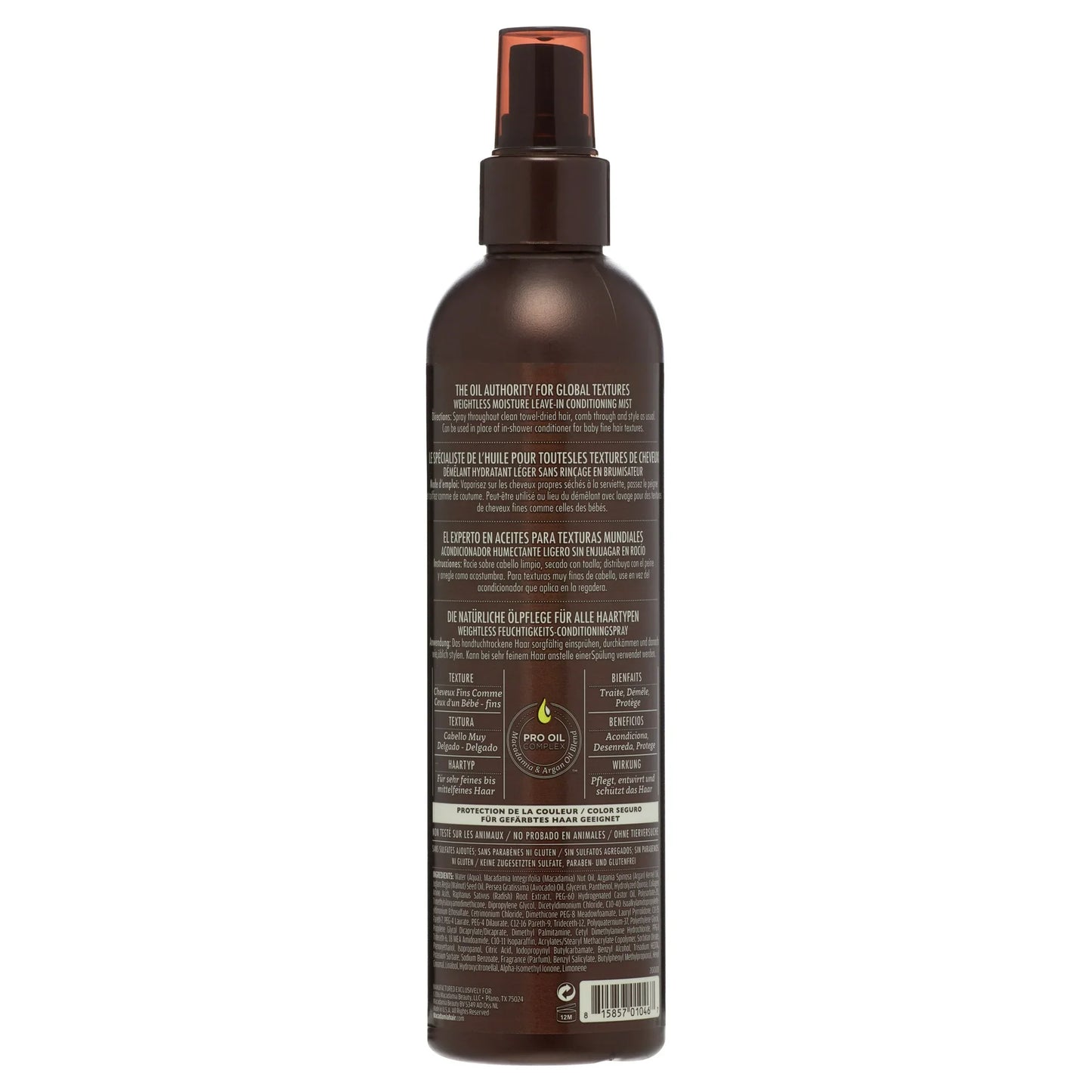 Weightless Moisture Leave-In Conditioning Mist BY Macadamia Mist 8 oz Unisex