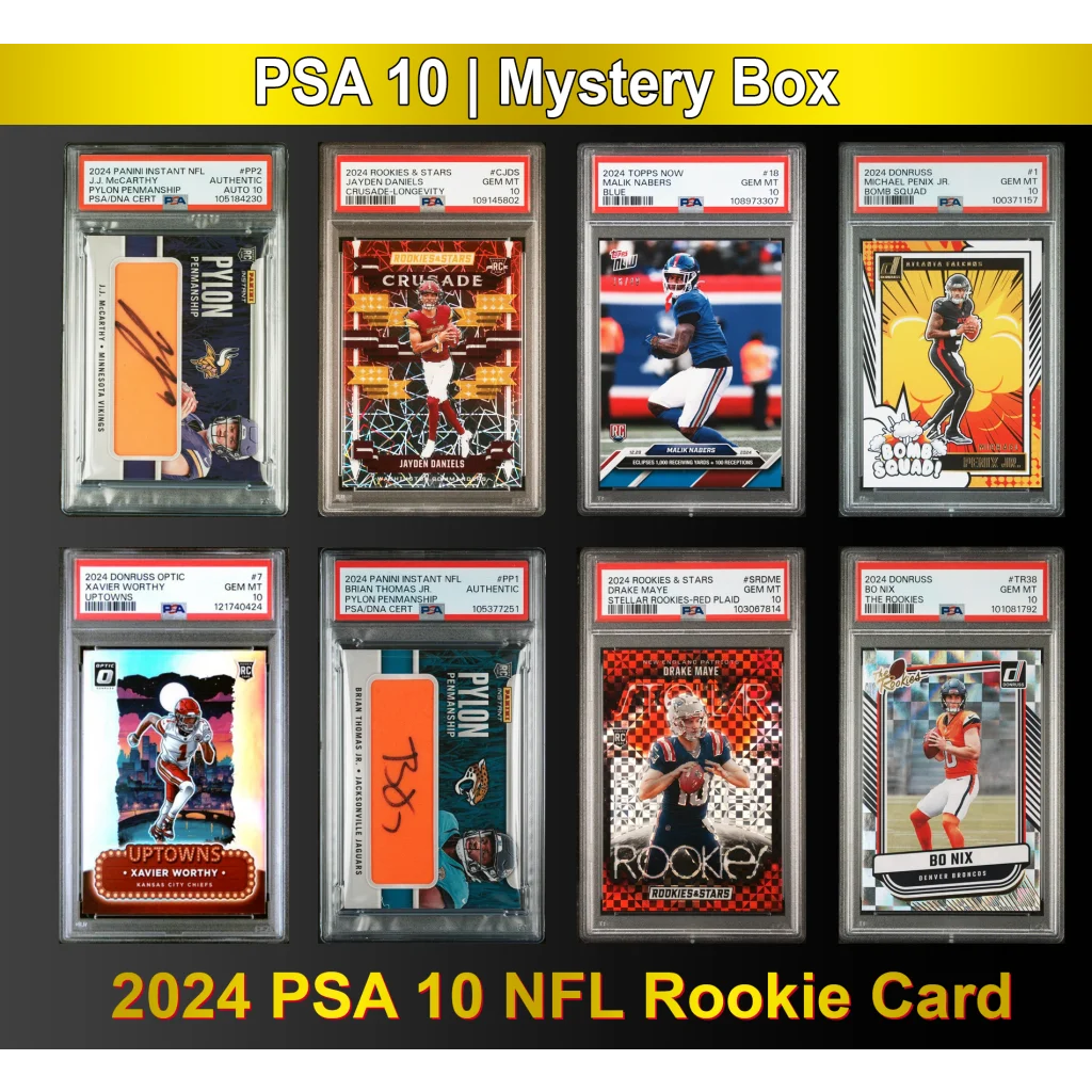 PSA 10 graded Panini Prizm Jayden Daniels 2024 NFL rookie card slab