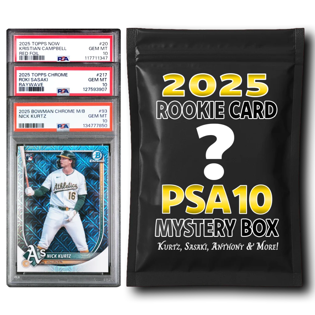 PSA 10 Graded 2025 MLB Baseball Rookie Card Mystery Box | Hall of Fame Sports Memorabilia | vintageantiquesgifts.com