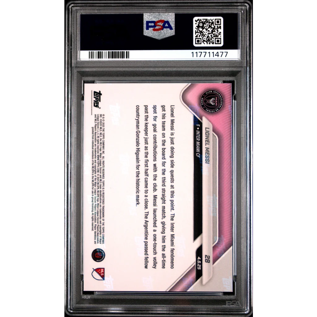 PSA graded 2015 Topps Chrome Lionel Messi card 48/399