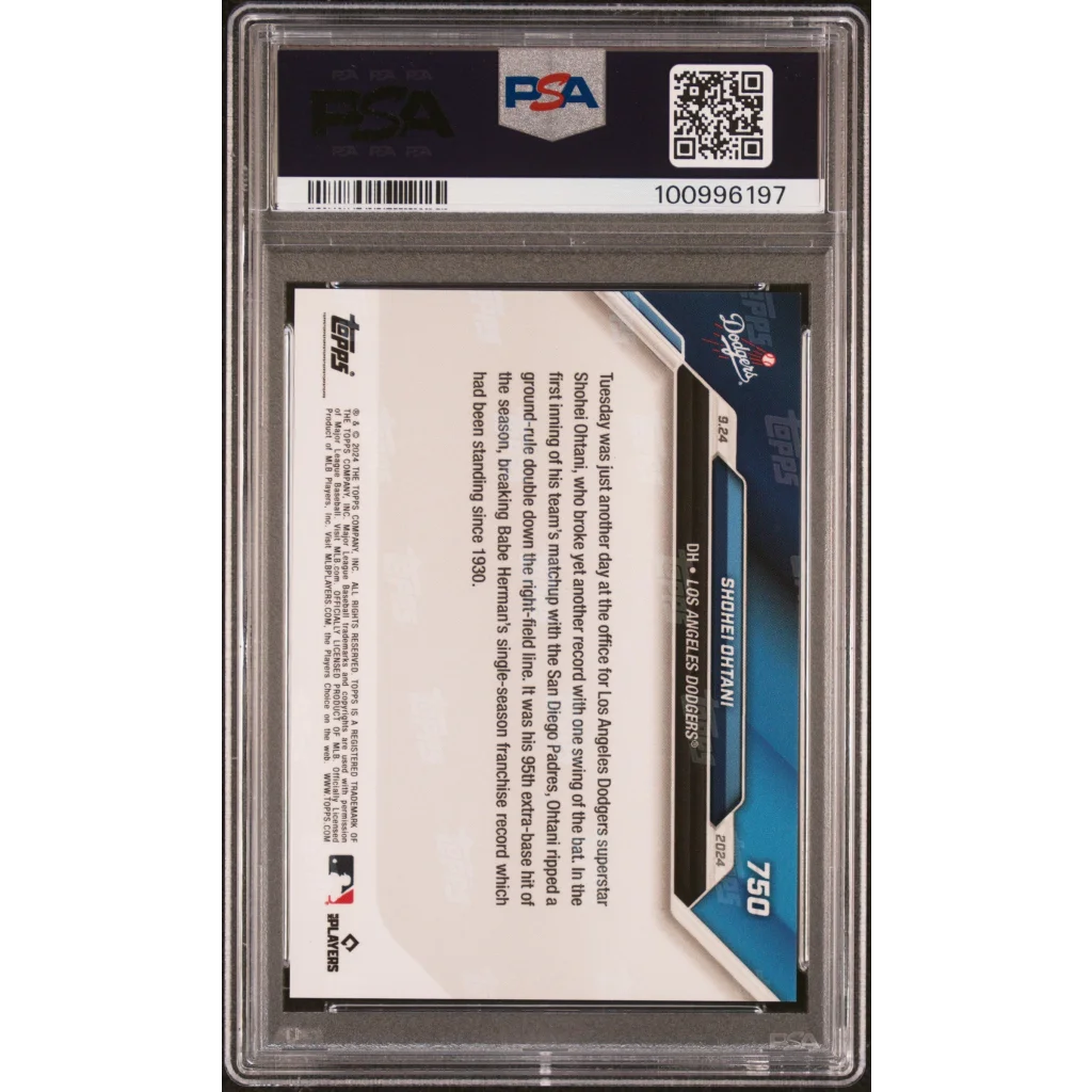 PSA graded Shohei Ohtani 2024 Topps Now baseball card