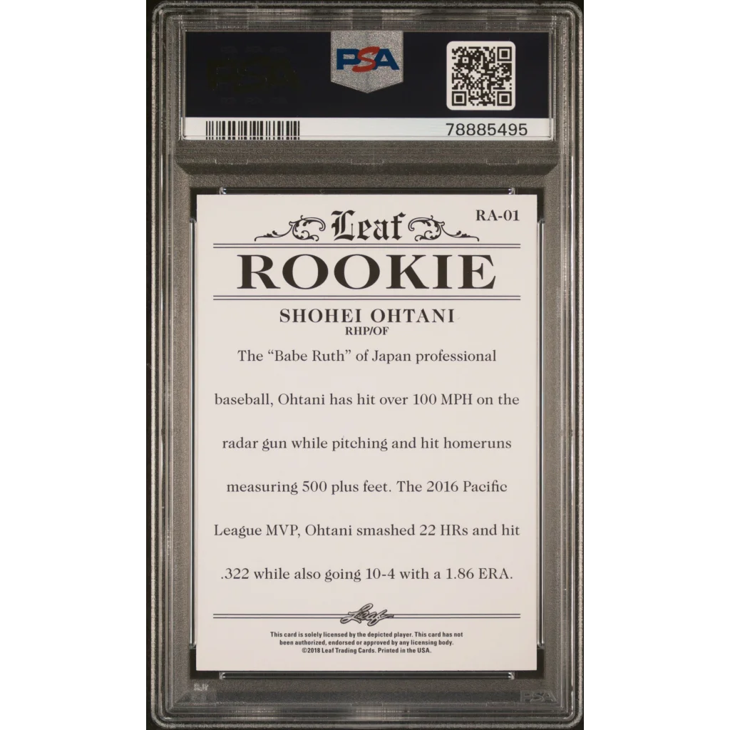 PSA 7.5 graded 1984 Leaf Shohei Ohtani rookie card in holder
