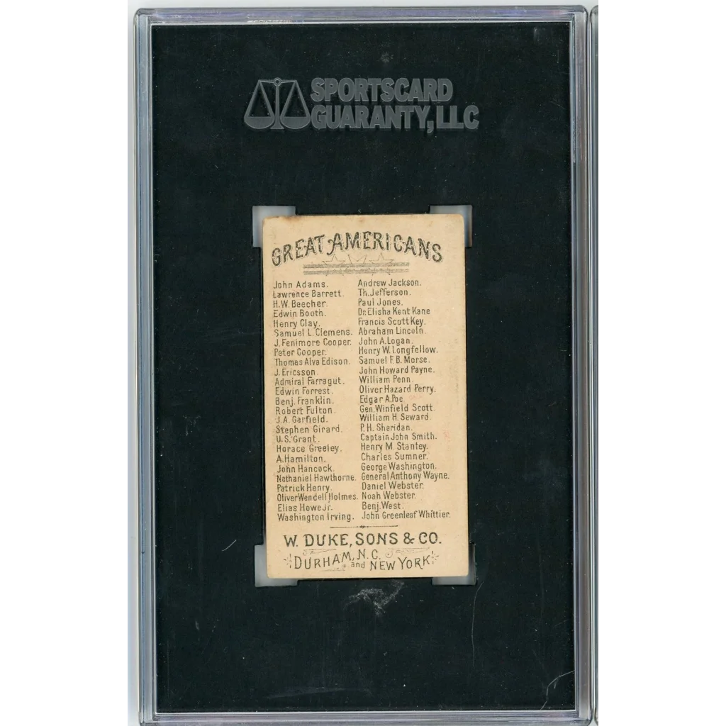 PSA graded vintage baseball card holder with clear plastic cover on black background