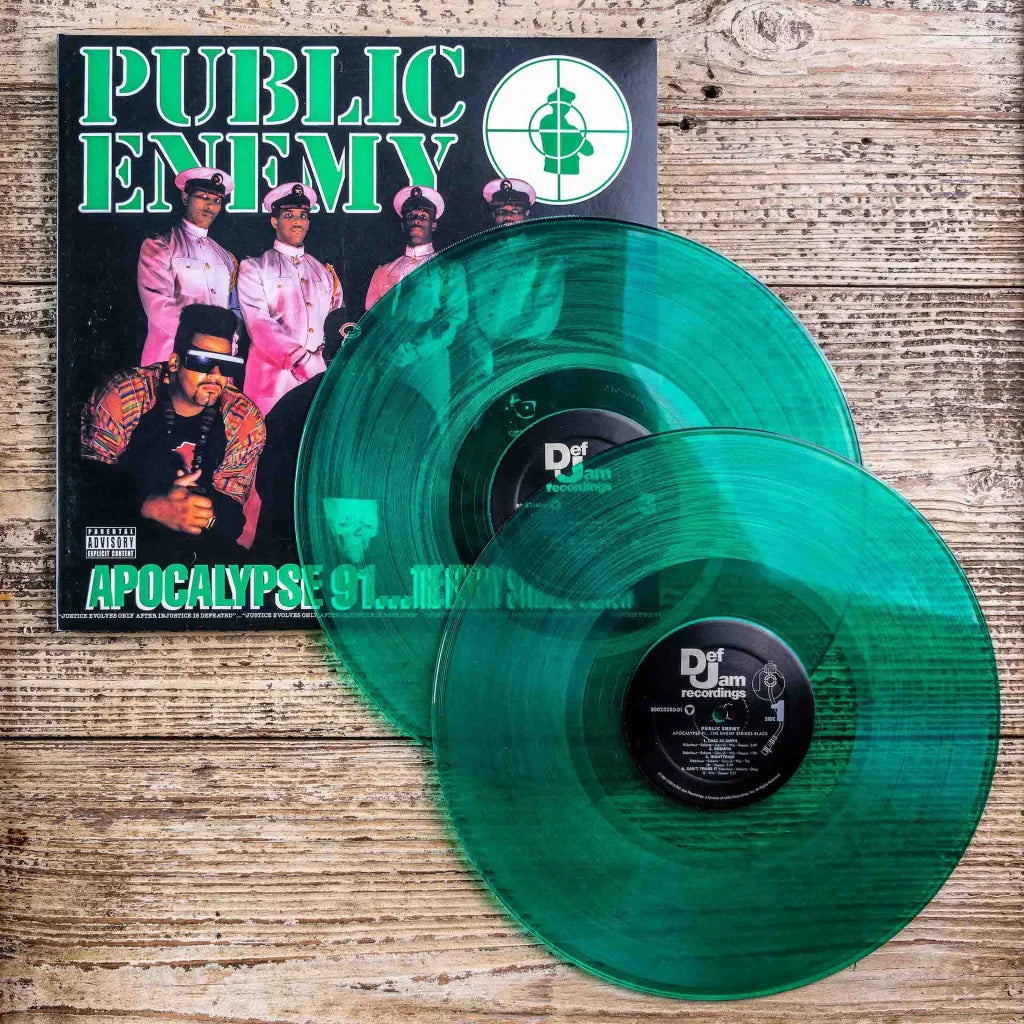 Public Enemy Apocalypse 91 limited edition translucent green vinyl album showing enemy strikes black cover