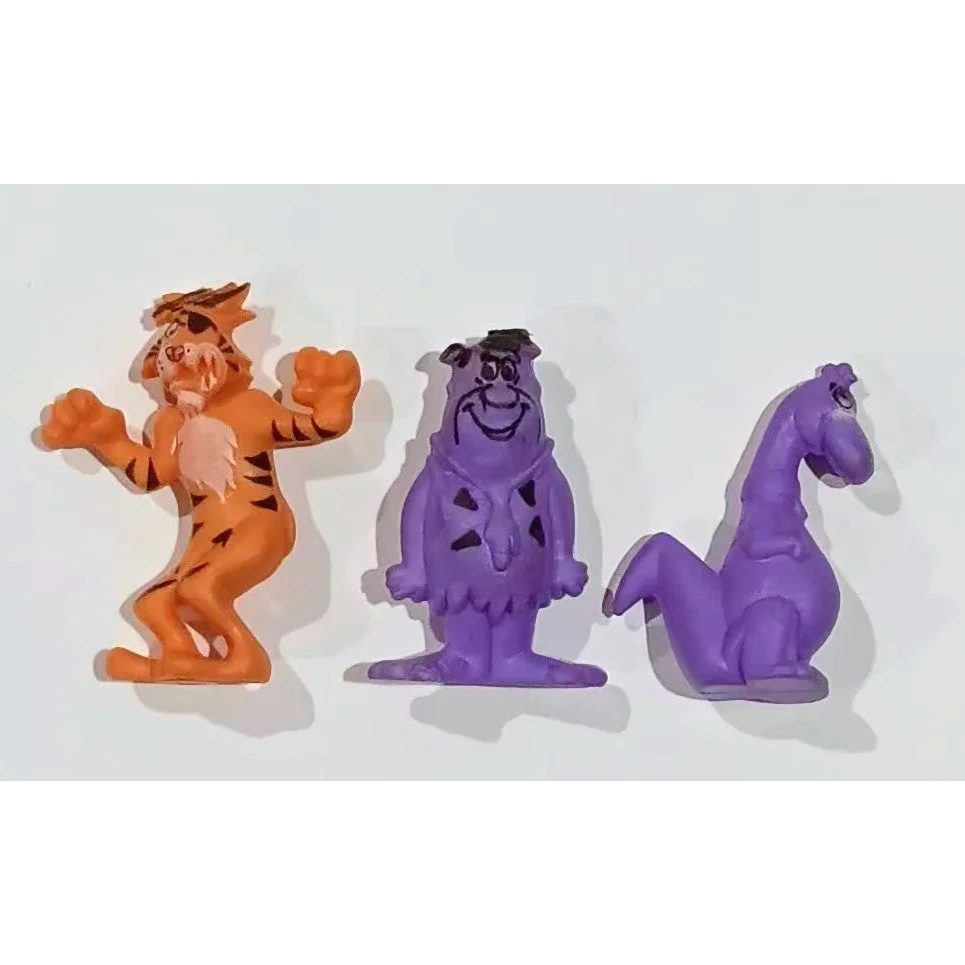 Vintage 1988 cereal box PVC figure: orange tiger with purple accents