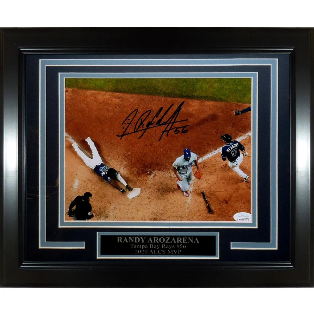 Randy Arozarena signed Tampa Bay Rays framed 8x10 photo in silver frame
