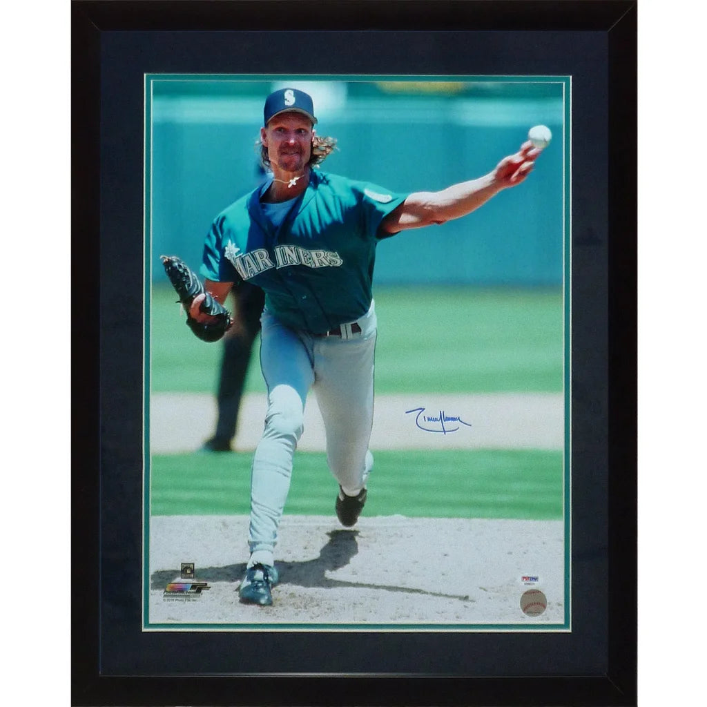 Randy Johnson signed deluxe framed 16x20 Mariners jersey photo
