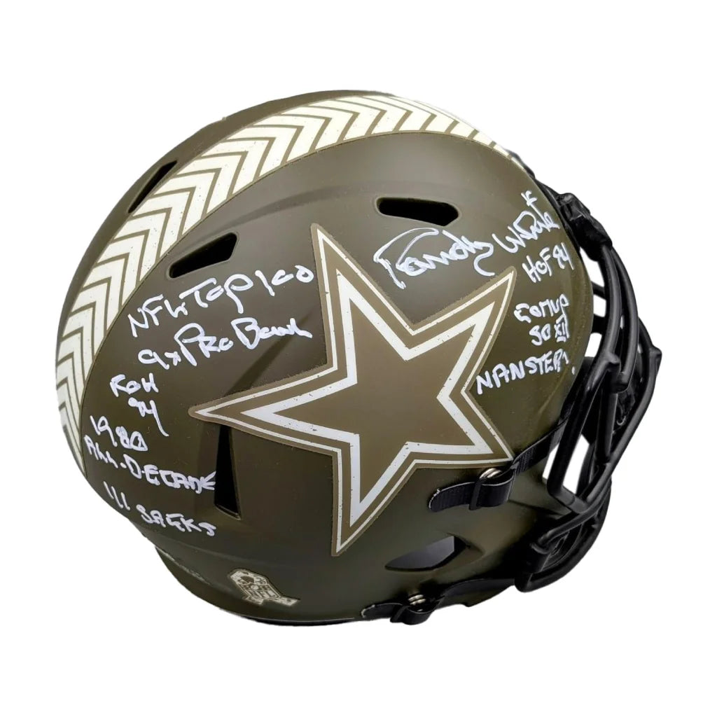 Randy White signed full size replica helmet with Dallas Cowboys star design
