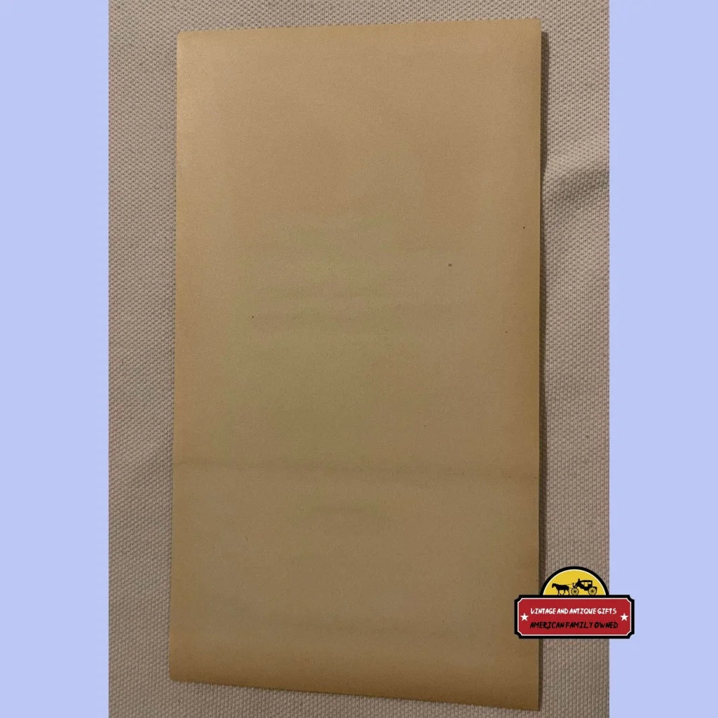 Vintage Manila envelope showcasing a Rare 1930s Viking Broom Label for nautical charm