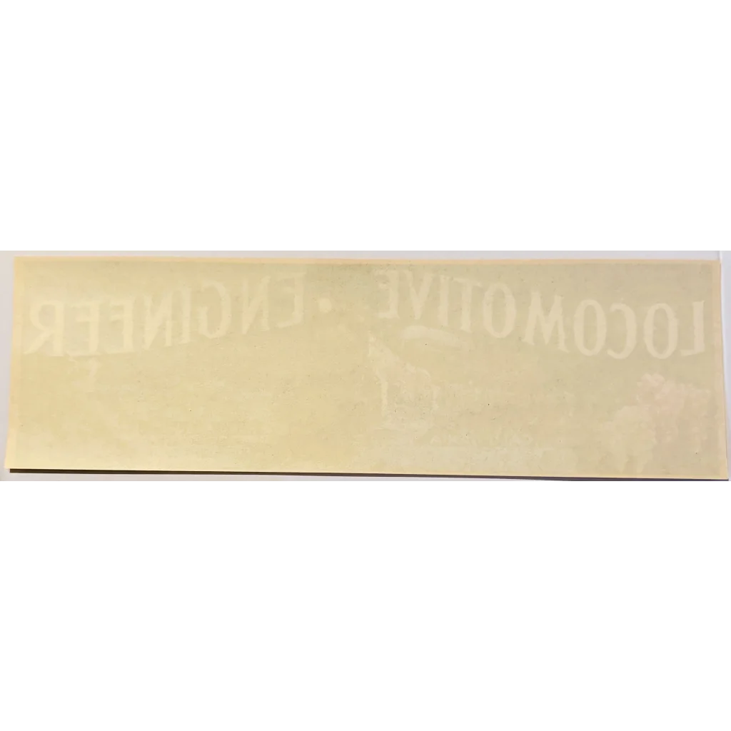 Faded sticker on Rare 1930s Locomotive Engineer Crate Label from Fresno