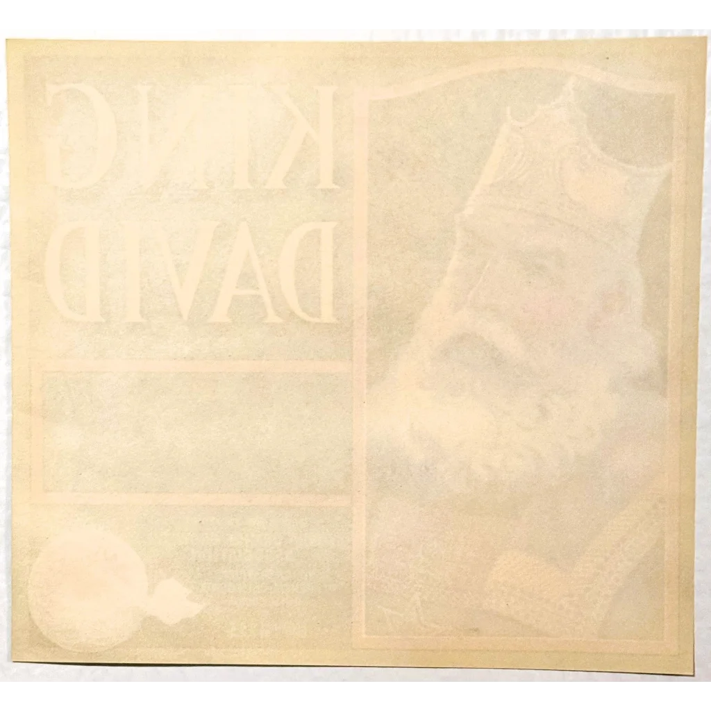 Faded King David book cover from Yorba Orange Growers crate label by Orange Growers Association