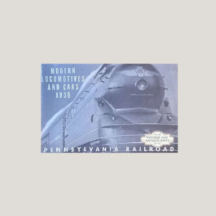 Vintage Pennsylvania Railroad sales brochure showcasing historic train catalog for railfans