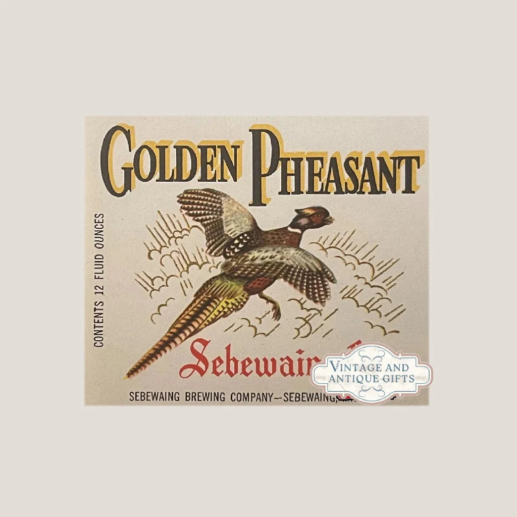 Vintage Golden Pheasant Beer Label Uncovered – Vintage and Antique