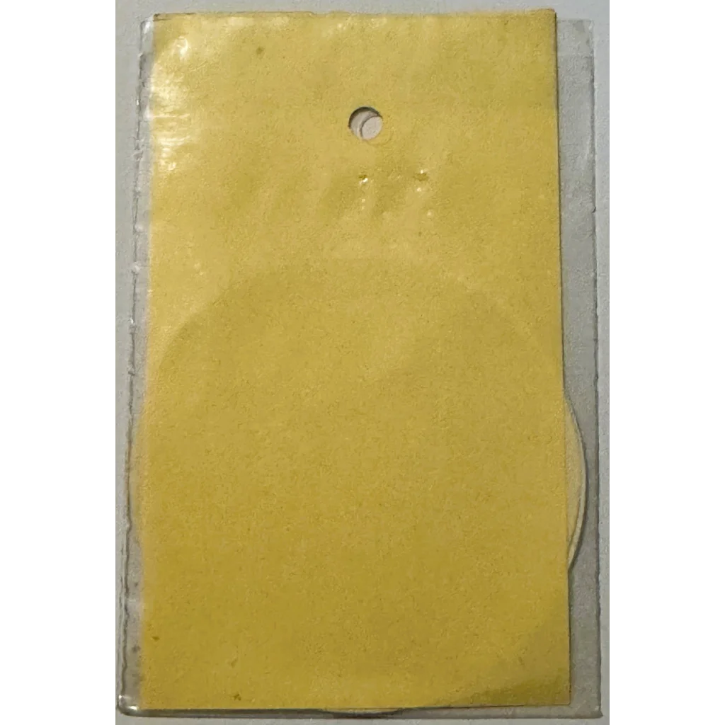 Yellow-backed packaged item from rare vintage 1960s veterinary medicine decal collection