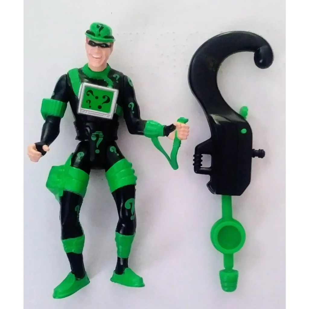 Rare green and black Batman action figure Riddler with hook accessory