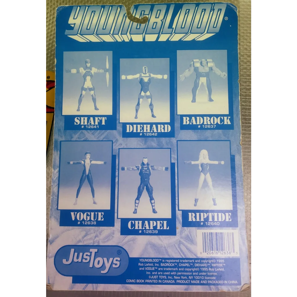 Rare 90s Vogue action figure sealed with comic book in 1980s blue white packaging