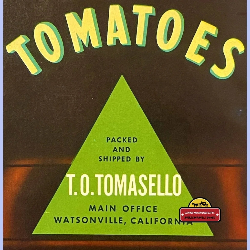 Rare Antique Vintage 1920s - 1940s Tri X Brand Crate Label Watsonville CA Advertisements Food and Home Misc.