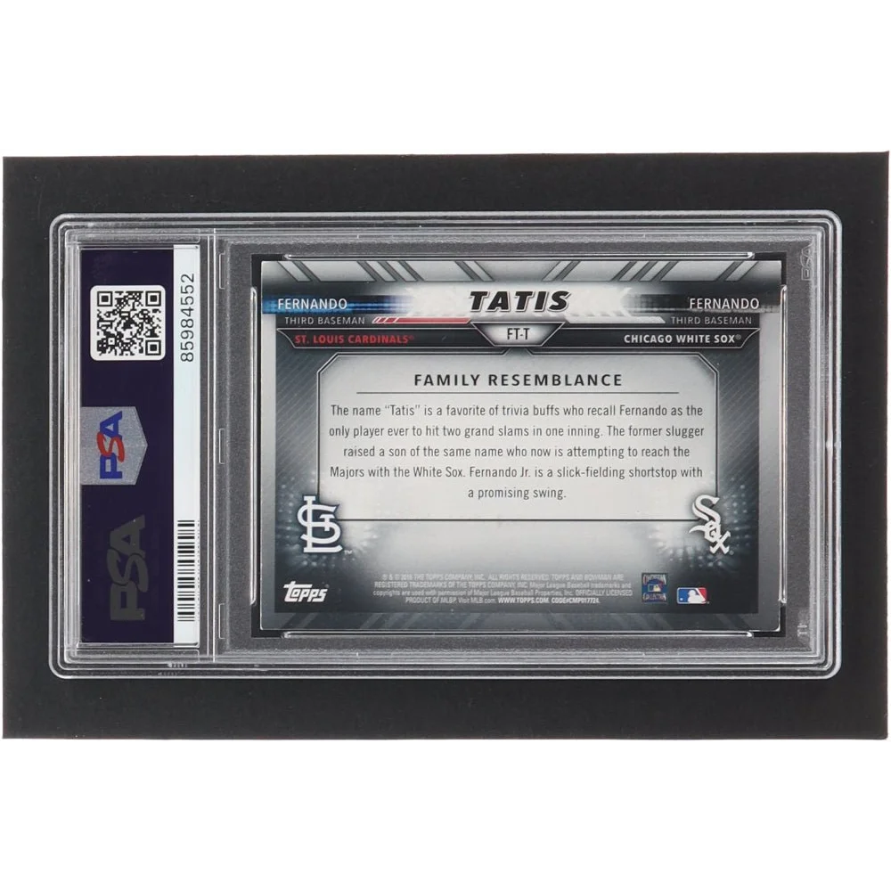 Graded Fernando Tatis baseball card from Rare Father Son Dual Signed collection