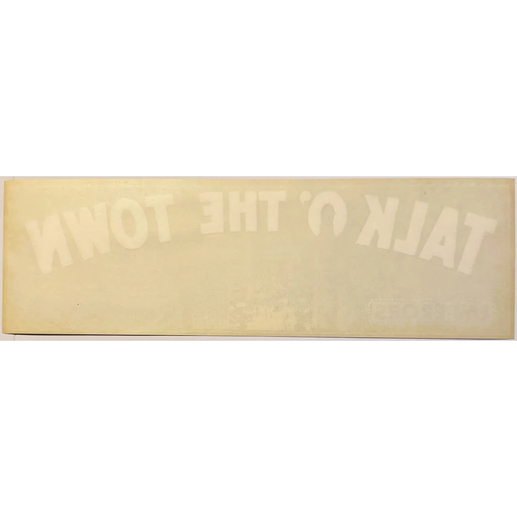 Reversed lettering sticker featuring vintage 1940s Emperor Grapes crate label