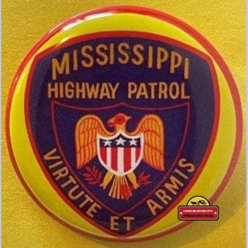 Rare 👮 Vintage 1950s Tin Litho Special Police Badge Mississippi Highway Patrol Collectibles and Antique Gifts Home