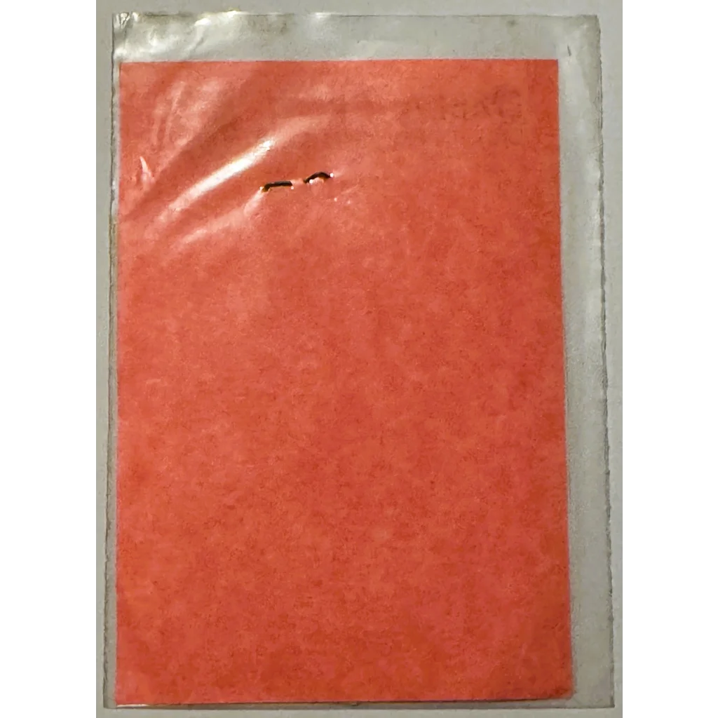 Orange paper in plastic sleeve from rare vintage 1960s licensed practical nurse crest sticker