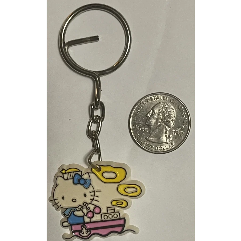 Hello Kitty keychain charm blowing bubbles for antique gifts lovers with blue bow