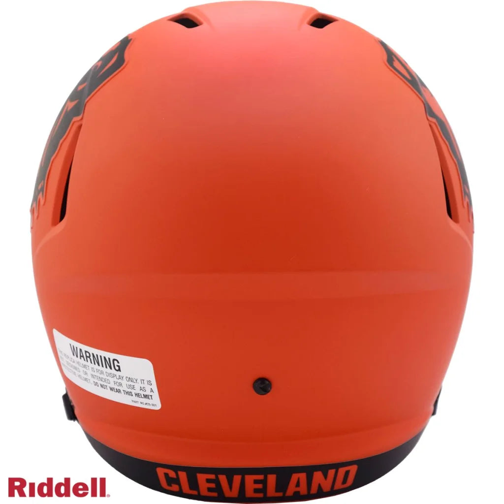 Riddell Browns Rave replica football helmet in bold orange